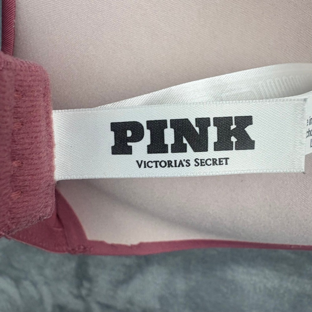 PINK Victoria's Secret Wear Everywhere Wireless Push Up Bra 34D Rose Pink Lounge - Picture 7 of 8